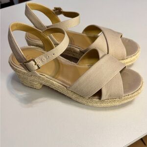 J. Crew Beige Espadrille Sandals